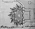 The project of the Saint Trinity fortress and seaport of Taganrog (established by Austrian engineer Baron Ernst Friedrich von Borgsdorf).