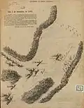 Map of the part of the Paraguay River where took place the fight of the gunboat Ivaí with the Fortress of Curuzú