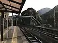 A close-in view of the footbridge.
