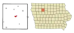 Location of Pocahontas, Iowa