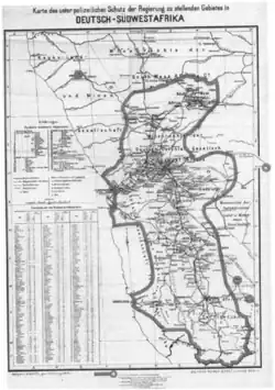 Police Zone of South West Africa in 1907 (Now Namibia)