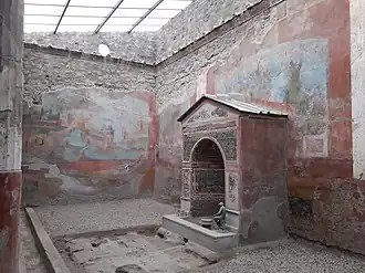 Pseudo-peristyle with mosaic fountain in the House of the Small Fountain