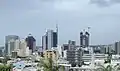 The Bank of Mauritius Tower during construction in July 2005