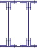 Riveted box-section beam