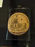 19th-century American manufacturer's metal flask