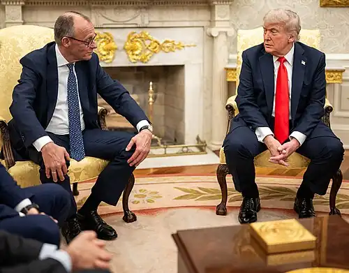 Merz in the White House with US president Donald Trump on 5 June 2025
