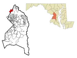 Location of Calverton, Maryland