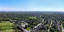 Aerial view of Princess Gardens from Islington Ave at Poplar Heights Dr