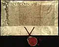Alexander Jagiellon's privilege in Latin, confirming the foundation of the Vitebsk church, issued on 17 August 1503 in Vilnius