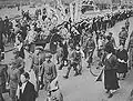 Procession in celebration of "Fall of Singapore" by Keijō citizen