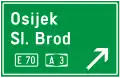D08 Traffic portal signpost for directing traffic to different locations