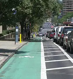 Bike lane on First Avenue