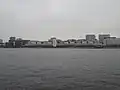 Toyosu Market seen from Tokyo Bay