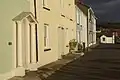 Doric pedimented doorway, Quay Parade, Aberaeron