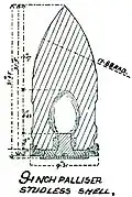 Studless Palliser shell with rotating gas-check