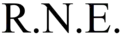 Logo of Radio Nacional de España (RNE) between the official birth of&nbsp;TVE&nbsp;in&nbsp;1956&nbsp;and&nbsp;1962.
