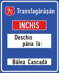 Road closed or open to public traffic
