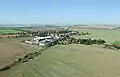 The village of Radešín in the centre of the Lower Ohře Table