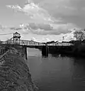 The replacement swing bridge at Selby
