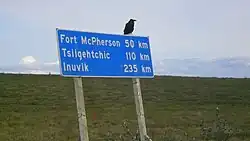 Sign on Dempster Highway