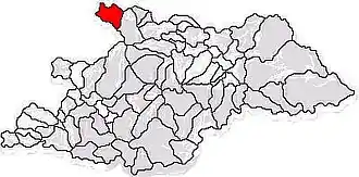 Location in Maramureș County