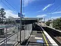 View east from former ground-level Platform 1, April 2024