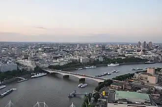 Waterloo Bridge, the planned crossing point for the tram over the River Thames