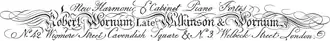 Robert Wornum, "late Wilkinson & Wornum", nameboard label, ca. 1815