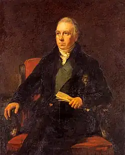 Oil painting of Robert Dundas, seated in an armchair