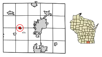 Location of Footville in Rock County, Wisconsin.