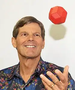 Roger von Oech with the Ball of Whacks, presenting at a creativity seminar in London (2008)