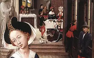 Detail of the figures behind Salome