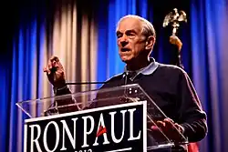 Image 8Former congressman Ron Paul, a self-described libertarian, whose presidential campaigns in 2008 and 2012 garnered significant support from youth and libertarian Republicans (from Libertarianism)