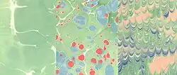 Three states of marbled paper