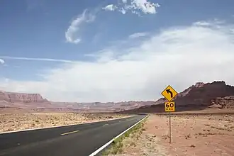 US&nbsp;89A southeast of the Navajo Bridge, June 2009