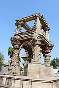One of the surviving porches