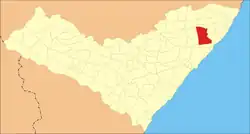 Location of São Luís do Quitunde in Alagoas