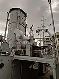 SAS Somerset's funnel and top deck in 2019