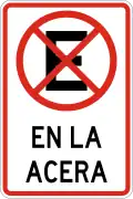 R-8-18 No stopping on sidewalk
