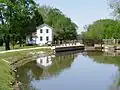 Locktenders House and lock at the Aux Sable Creek