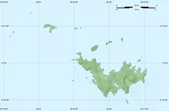 Île Chevreau is located in Saint Barthélemy