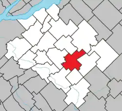 Location within Bellechasse RCM
