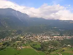 Saint-Vincent as seen from the Ussel Castle.