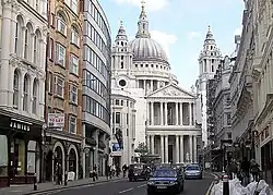 St Paul's Cathedral, the main Anglican church north of the Thames