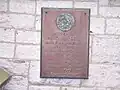Marker commemorating Bishop John Timon at the entrance