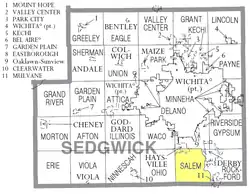 Location within Sedgwick County