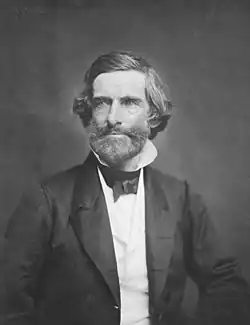 Portrait of Howe glancing towards his right