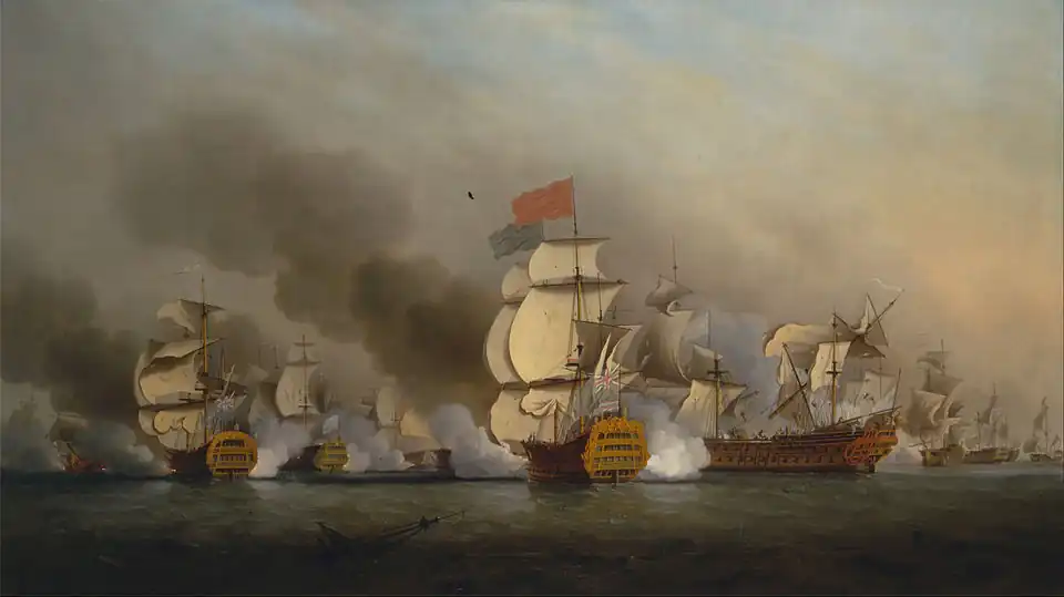 Lord Anson's Victory off Cape Finisterre, 1749