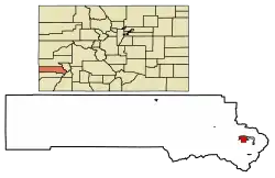 Location of Mountain Village in San Miguel County, Colorado.