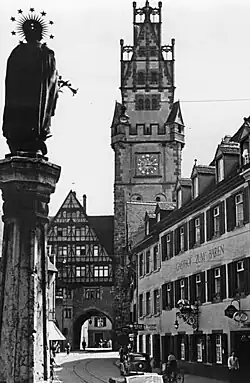 Schwabentor with a stepped gable (until 1954)
